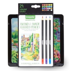 Crayola Signature Blend & Shade Colored Pencils - 24 Vibrant Colors